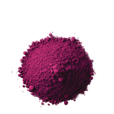Red dragon fruit powder showing its powder colour and texture