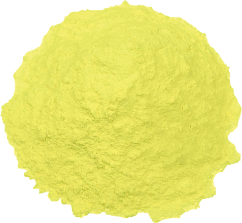 Instant green tea powder showing its colour and texture