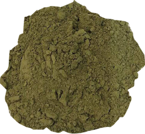 Perilla powder showing its powder colour and texture